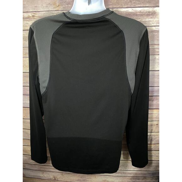 The North Face Stretch Shirt Men’s Medium Black Gray Long Sleeve Performance Fit - Picture 2 of 9